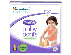 Himalaya Total Care Baby Pants Diapers, Large (9-14 kg), 76 Count, White