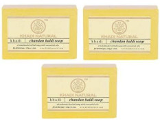KHADI NATURAL Organic Chandan Haldi Soap (125gX3)