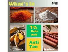 nina dorada De-Tan 1% Kojic Acid Body Wash with Turmeric and Saffron | Anti Blemsh Shower Gel for Summer | Brightening Body Cleanser | Suitable for Oily and Greasy Skin | 300ml