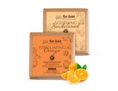 Nat Habit Orange & Sandalwood De-Tan Bath Soap Combo | Cold-Processed Soaps with Vitamin C & Rakt Chandan | Body Acne, Pimple & Oil Control, Skin Brightening, Scar Reduction & Collagen Boost| 125g Each