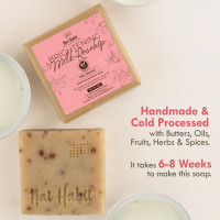 Nat Habit Milk Rosehip Bath Soap with Lactic Acid, Kokum Butter|Cold Processed Ayurvedic Soap for Skin Brightening, Anti-Aging & Anti-Acne|Moisturizing Milk Soap with Gentle Exfoliation | 125g x 2 Nat Habit Milk Rosehip Bath Soap with Lactic Acid, Kokum Butter|Cold Processed Ayurvedic Soap for Skin Brightening, Anti-Aging & Anti-Acne|Moisturizing Milk Soap with Gentle Exfoliation | 125g x 2