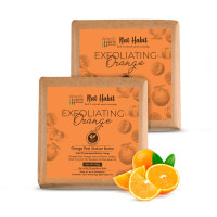 Nat Habit Orange Kokum Butter Bath Soap for Women & Men | Cold Processed With Vit C for Body Acne, Pimple & Oil Control | Improve Skin Tone & Boost Collagen Production| Gentle Exfoliation| 125g X 2