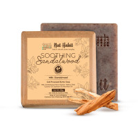 Nat Habit Sandalwood De-Tan |Body Tan Removal Soap for Women & Men | Cold Processed Sandal Soap for Tanning, Skin Brightening & Scar Reduction | Handmade & Anti Tan with Rakt Chandan | 125g