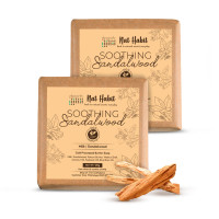 Nat Habit Sandalwood De-Tan Soap |Body Tan Removal Soap for Women & Men | Cold Processed Sandal for Tanning, Skin Brightening & Scar Reduction | Handmade & Anti Tan with Rakt Chandan | 125g x 2