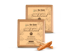 Nat Habit Sandalwood De-Tan Soap |Body Tan Removal Soap for Women & Men | Cold Processed Sandal for Tanning, Skin Brightening & Scar Reduction | Handmade & Anti Tan with Rakt Chandan | 125g x 2