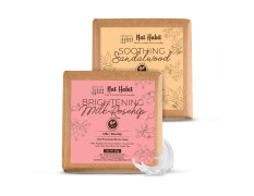Nat Habit Bath Soap Combo Milk Rosehip & Sandalwood - Enriched with Vitamins C & Ayurvedic Cold Processed For Exfoliation, Brightening, Cleansing, Nourishing, Men & Women (2 X 125gm)