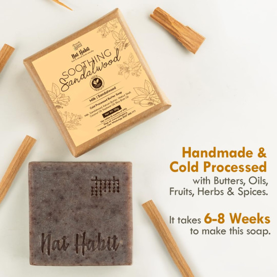 Nat Habit Bath Soap Combo Milk Rosehip & Sandalwood - Enriched with Vitamins C & Ayurvedic Cold Processed For Exfoliation, Brightening, Cleansing, Nourishing, Men & Women (2 X 125gm) Nat Habit Bath Soap Combo Milk Rosehip & Sandalwood - Enriched with Vitamins C & Ayurvedic Cold Processed For Exfoliation, Brightening, Cleansing, Nourishing, Men & Women (2 X 125gm)