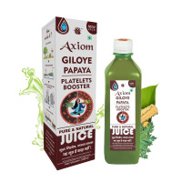 Axiom Ayurveda Giloye Papaya Cold Pressed Juice 500ml (Pack of 2) | Platelets Booster & Rapidly Neutrilize All Types of Fever | 100% WHO GMP GLP Certified Ayurvedic Juice