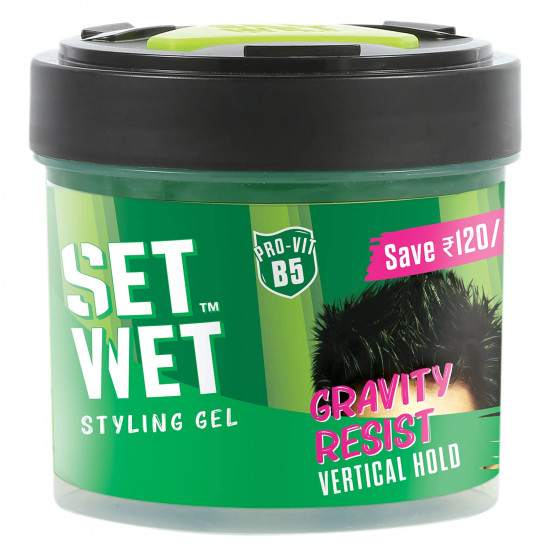 Set Wet Extreme Hold Styling Hair Spray for Men, 200ml & Styling Hair Gel, Vertical Hold, 250ml Jar