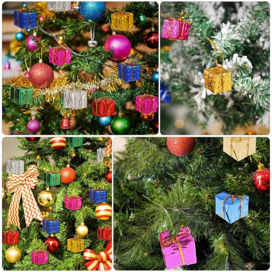 LAZYBEEE 70Pcs Mini Christmas Tree Decoration Ornaments Set | Beautiful Xmas Tree Hanging Baubles & Décor Items | Christmas Tree Decorations Accessories (Random Ornaments Sent | Tree Not Inculded)