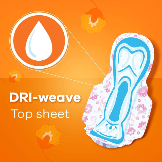 Whisper Choice Sanitary Pads with Wings for Women, XL, 40s Napkins