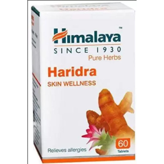 Himalaya Since 1930 Pure Herbs Haridra Skin Wellness Relieves Allergies 60 Tablets (Pack of 1) (60 Tablets)