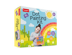 Funskool Handycrafts Dot Painting, Learn The Art of Painting with dots, Make 3 dot Paintings, Art and Craft kit, DIY Kit, Ages 8 Years and Above, Multicolour
