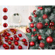 CraftVatika 24 pcs 3CM Multi Christmas Tree Baubles Balls Decor Hanging Ornament for Xmas, Xmas Tree Decoration Ornament - Christmas Decorations Items - Christmass Gifts Home Decor Items (24 Pcs)
