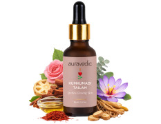 Auravedic Kumkumadi Tailam Face Oil 30 ml Kumkumadi oil for Face Serum for Glowing Skin Brightening Radiant Youthful Glow
