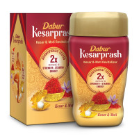Dabur Kesarprash – 450g | Ayurvedic Immunity Booster for Adults & Elder | Builds Energy, Strength & Stamina | Strengthens Bones | Enriched Revitalizer | Enriched with Kesar & Moti | Scientifically Tested