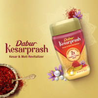 Dabur Kesarprash – 450g | Ayurvedic Immunity Booster for Adults & Elder | Builds Energy, Strength & Stamina | Strengthens Bones | Enriched Revitalizer | Enriched with Kesar & Moti | Scientifically Tested