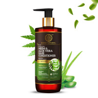 Khadi Natural Neem & Aloevera Hair Conditioner | Anti-Dandruff| Conditioner for Soft Hair | Paraben, Silicon & Sulphate Free| Powered Botanics| 310 ml