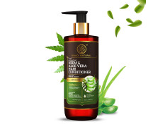 Khadi Natural Neem & Aloevera Hair Conditioner | Anti-Dandruff| Conditioner for Soft Hair | Paraben, Silicon & Sulphate Free| Powered Botanics| 310 ml
