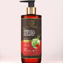 KHADI NATURAL HIBISCUS & ALOEVERA SHAMPOO WITH REETHA & AMLA SULPHATE PARABEN FREE - POWERED BOTANICS