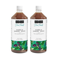 Kapiva Karela Jamun Juice (2L) | Controls Blood Sugar Levels, Lowers Bad Cholesterol | Diabetic Care - Super Saver Pack of 2
