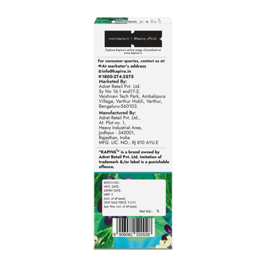 Kapiva Karela Jamun Juice (2L) | Controls Blood Sugar Levels, Lowers Bad Cholesterol | Diabetic Care - Super Saver Pack of 2