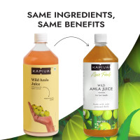Kapiva Wild Amla Juice (3L) | Suitable for healthy Hair & Skin | Detox juice for weight loss | Natural Source of Vitamin C | Organic & Natural Juice Made With Cold Pressed Amla from Pratapgarh | No Added Sugar | Super Saver Pack of 3