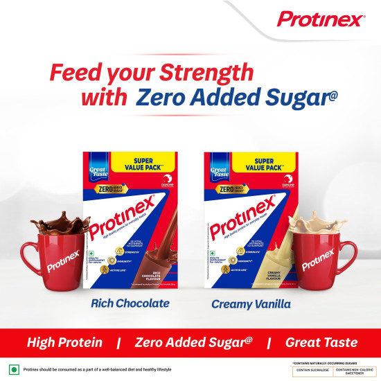 Protinex Rich Chocolate, 1 Kg | Get 40% daily protein requirement for strong muscles when prepared with 200ml milk | High Protein | Zero Added Sugar | Nutritional Drink for Men and Women