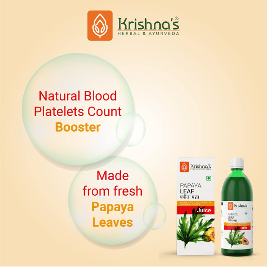 KRISHNA'S HERBAL & AYURVEDA Papaya Leaf Juice-1000 Ml Fresh Papaya Leaves Helps To Boost Platelets Count KRISHNA'S HERBAL & AYURVEDA Papaya Leaf Juice-1000 Ml Fresh Papaya Leaves Helps To Boost Platelets Count