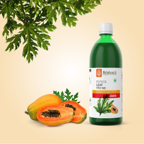 KRISHNA'S HERBAL & AYURVEDA Papaya Leaf Juice-1000 Ml Fresh Papaya Leaves Helps To Boost Platelets Count KRISHNA'S HERBAL & AYURVEDA Papaya Leaf Juice-1000 Ml Fresh Papaya Leaves Helps To Boost Platelets Count