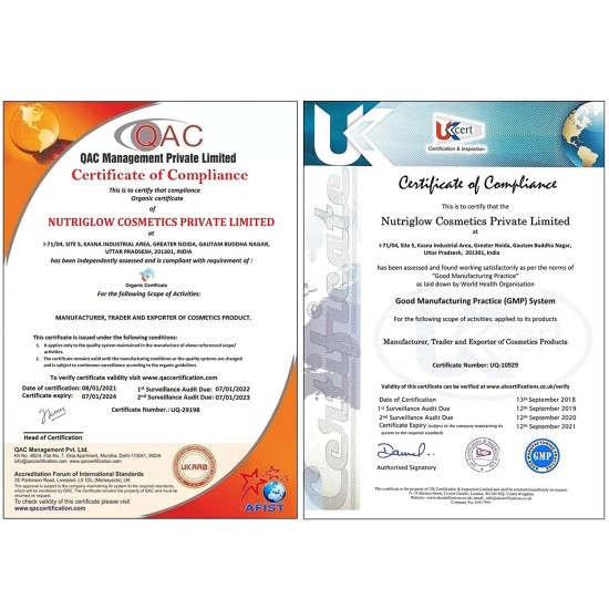 NutriGlow NATURAL'S Advanced Pro Formula Wine Facial Kit For Glowing Skin With Goodness Of Red Grape Extracts, Blemish Free, All Type of Skin Solution for men & women, 60 GM