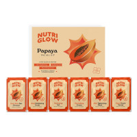 NutriGlow NATURAL'S Advanced Pro Formula Papaya Facial Kit for Glowing Skin Cleanup Kit for Even Skin Tone, 60gm