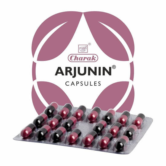Charak Pharma Arjunin Capsule for Heart Health For Men- 10 Capsules