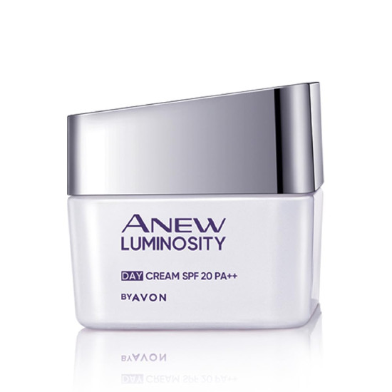Avon Anew Luminosity Day Cream SPF 20| Melanin Shield Technology + Green Coffee Oil + Niacinamide | Protection from UVA/UVB Rays I Reveal Radiant Skin I 50 g Avon Anew Luminosity Day Cream SPF 20| Melanin Shield Technology + Green Coffee Oil + Niacinamide | Protection from UVA/UVB Rays I Reveal Radiant Skin I 50 g