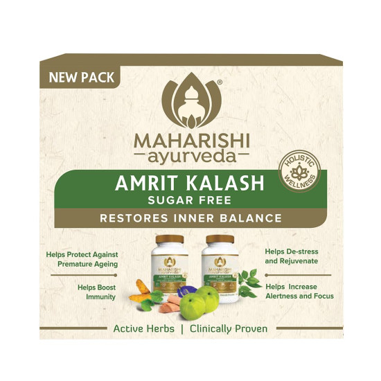 Maharishi Ayurveda Amrit Kalash | Ambrosia 60 Tablets & Nectar 60 Tablets Sugar Free