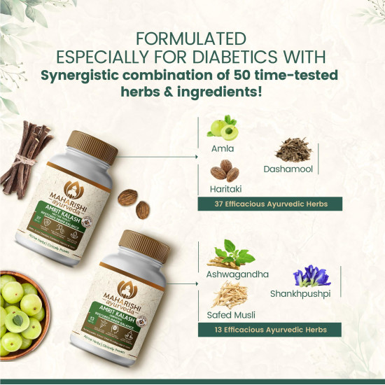 Maharishi Ayurveda Amrit Kalash | Ambrosia 60 Tablets & Nectar 60 Tablets Sugar Free