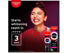 Colgate Visible White O2, Teeth Whitening Toothpaste (25g) for noticeably whiter teeth starting in 3 days. Peppermint Sparkle with Active Technology, Enamel Safe Teeth Whitening
