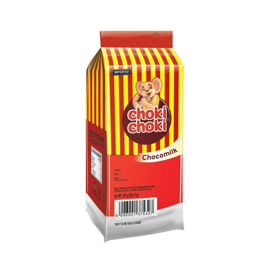 CHOKI CHOKI Choco Chocolate Milk Stick Pouch - 250gram 50 Pieces In Each - Pack Of 5