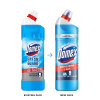 Domex Fresh Guard Disinfectant Toilet Cleaner Liquid|| Ocean Fresh|| 1 L| Freshness for 100 Flushes