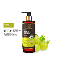 Khadi Natural Amla & Bhringraj Shampoo | Hair Cleanser for Nourishing Hair | Shampoo for Smooth & Soft Hair | SLS & Paraben Free | Suitable for All Hair Types | Powered Botanics | 310ml