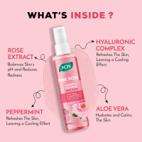 Joy Pink Rose Water Toner with Vitamin E, Hyaluronic Acid & Aloe Vera for Hydrating & Refreshing Skin (150ml) | Alcohol Free Toner with Natural Rose Aroma | Get Glowing Skin for All Skin Types