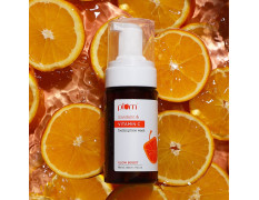 Plum Vitamin C Foaming Face Wash with Mandarin | For Glowing Skin | For Gentle Cleansing | For Hyperpigmentation & Dull Skin | Sulphate-Free | 100% Vegan 110ML, Transparent