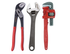 ACHRO Kit Of 3 Tools Plumbing Kit (Contains 10 Inch Water Pump Plier, 10 Inch Pipe Wrench, 8 Inch Adjustable wrench) Multipurpose Tool Kit Set for All Jobs, Open End, Flexible end