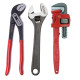 ACHRO Kit Of 3 Tools Plumbing Kit (Contains 10 Inch Water Pump Plier, 10 Inch Pipe Wrench, 8 Inch Adjustable wrench) Multipurpose Tool Kit Set for All Jobs, Open End, Flexible end