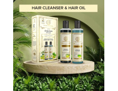 Khadi Natural Amla Hair Care Pack with Amla & Bhringraj Hair Cleanser & Amla & Bhringraj Hair Oil | Anti-Hair Fall Pack | All Hair Types | (Pack of 2) (2 x 210 ml) (420 ml)