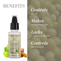 Khadi Natural Hair Serum For Soft, Shiny & Frizz-Free Hair, Anti-Thinning & Anti-Dandruff Serum, Hair Serum For Dull Hair, Paraben & Mineral Oil Free For All Hair Types, 50 Ml, Pack of 1