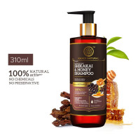 Khadi Natural Shikakai & Honey Shampoo|Detangles hair|Makes hair manageable|Protect from hair build-up|Suitable for all hair types|Powered Botanics|310ml