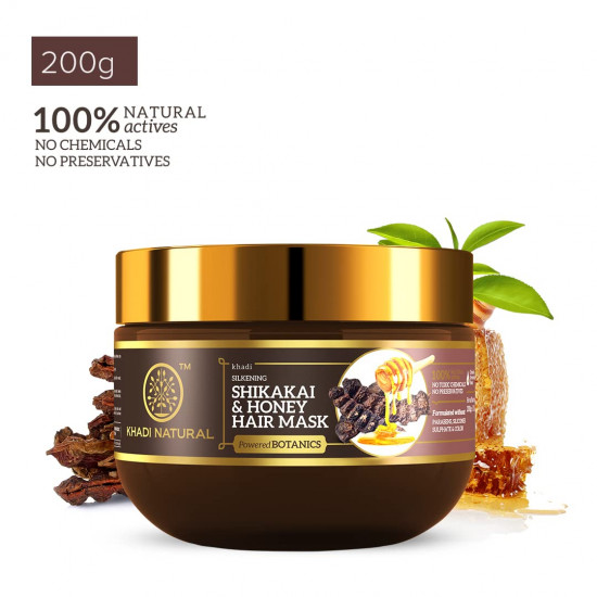 KHADI NATURAL Shikakai & Honey Hair Mask-Powered Botanics 200GM
