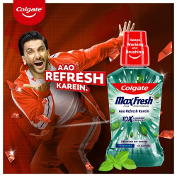 Colgate Maxfresh Plax Antibacterial Mouthwash, 24/7 Fresh Breath - Freshmint, 750ml (250ml x 3) (Pack of 3)