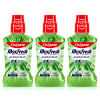 Colgate Maxfresh Plax Antibacterial Mouthwash - 24/7 Fresh Breath, Fresh Tea, 750ml (Pack of 3)